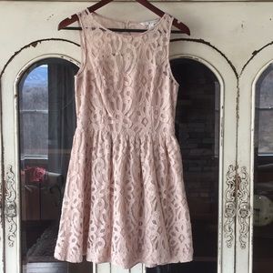 LC by Lauren Conrad Cream/Blush Dress